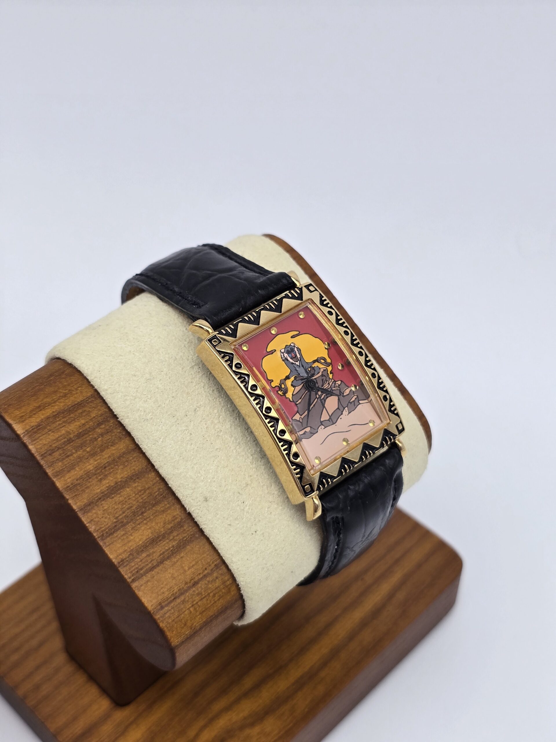 DISNEY The Lion King Series III - zegarek vintage na pasku, lata 90. stojak