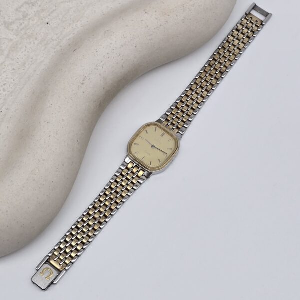 OMEGA De Ville - klasyczny zegarek vintage na bransolecie, lata 80. front