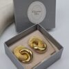 DIOR Love Knot - eleganckie klipsy vintage w złotym kolorze
