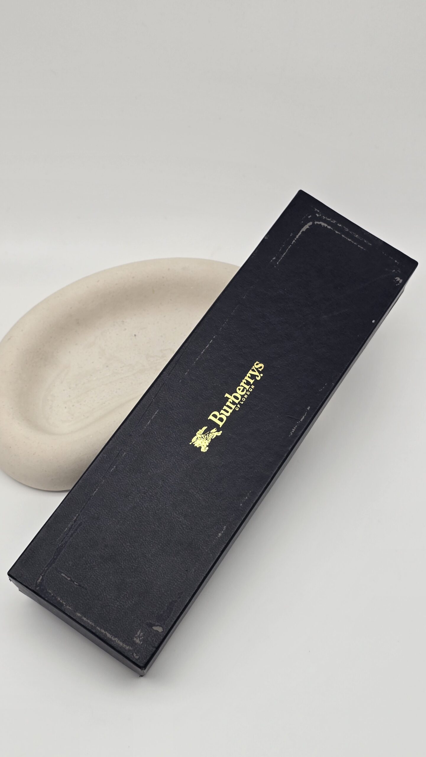 BURBERRY - elegancki zegarek vintage z rzymskimi indeksami, lata 90. pudełko