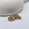 DIOR - minimalistyczne klipsy vintage w kształcie plecionych supełków
