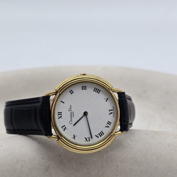 DIOR - minimalistyczny zegarek vintage z rzymskimi cyframi,