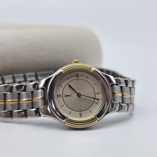 YSL - zegarek vintage ze złotymi akcentami, lata 90.