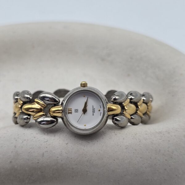 GIVENCHY - elegancki zegarek vintage w bikolorze