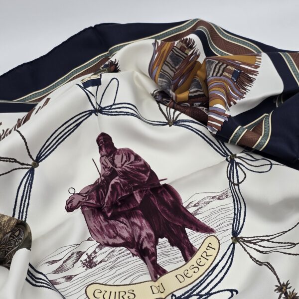 HERMÈS Cuirs du Désert- elegancka apaszka vintage