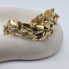 YVES SAINT LAURENT - złota bransoletka vintage z motywem liścia