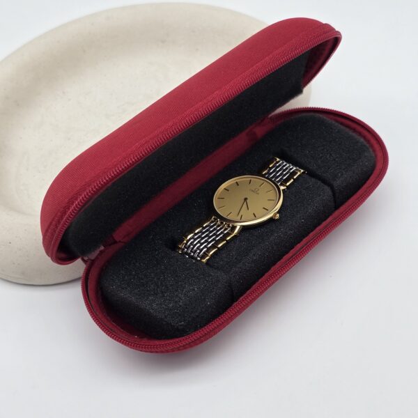 OMEGA De Ville- elegancki zegarek vintage z liniowymi indeksami