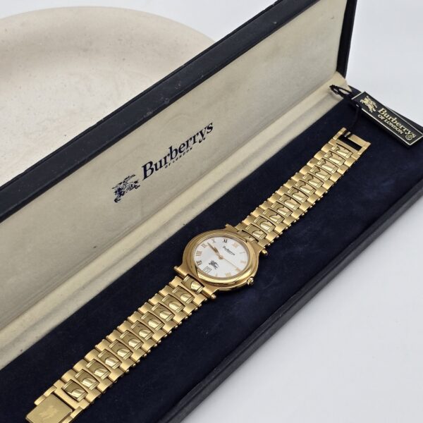 BURBERRY - elegancki zegarek vintage z rzymskimi indeksami, lata 90.