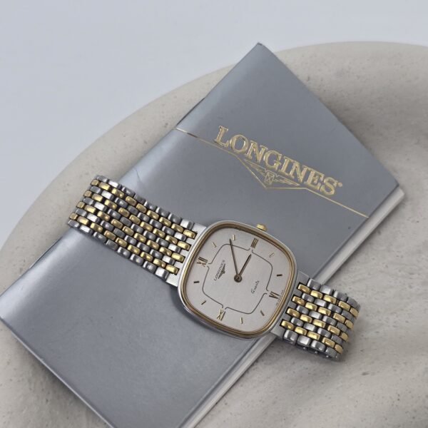 LONGINES - ozdobny zegarek vintage na bransolecie, lata 90.