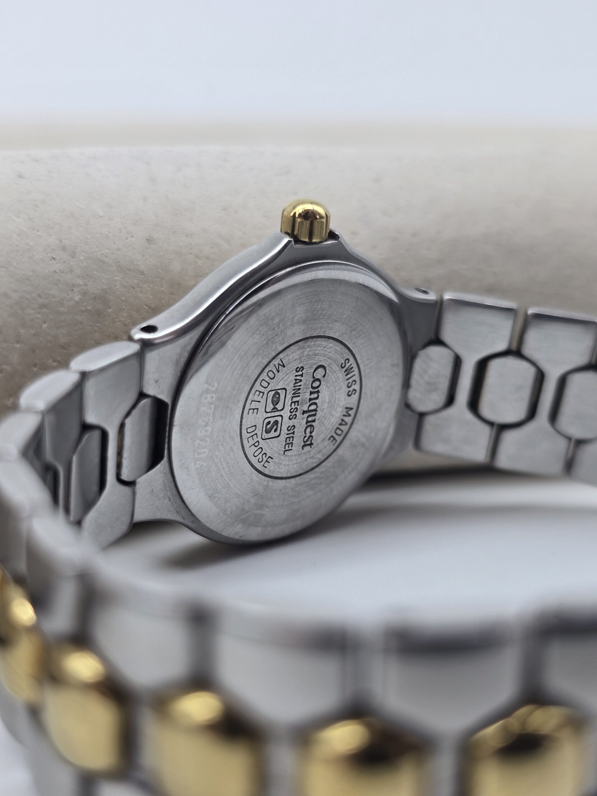 LONGINES Conquest - elegancki zegarek vintage na bransolecie tył