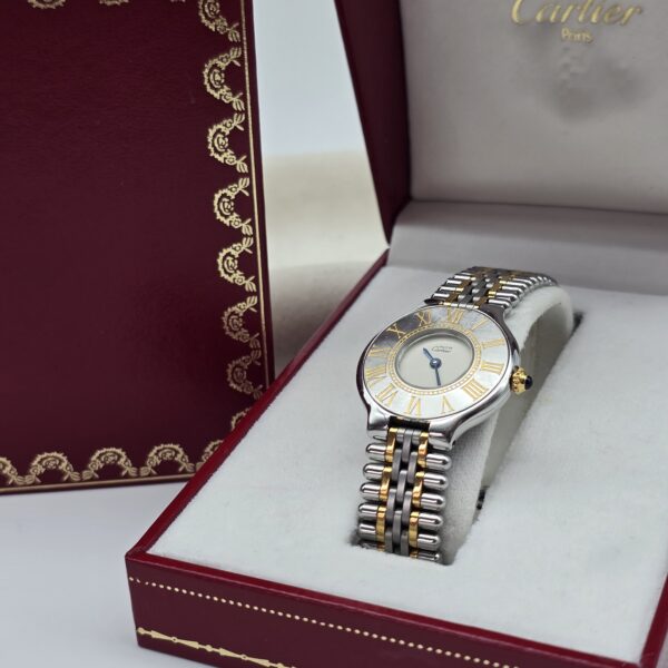 CARTIER Must de Cartier 21 - elegancki zegarek vintage z rzymskimi indeksami