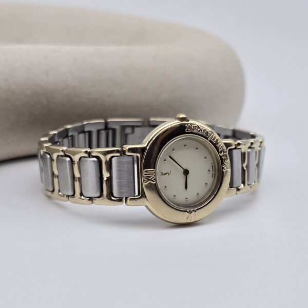 YVES SAINT LAURENT - zegarek vintage w bikolorze