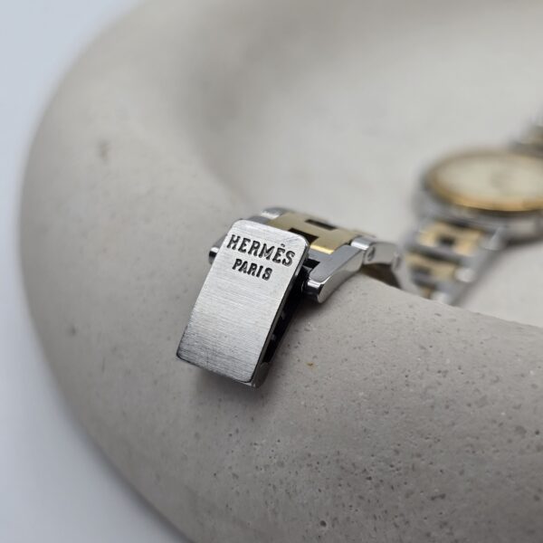 HERMES Clipper - elegancki zegarek vintage z datownikiem zapięcie