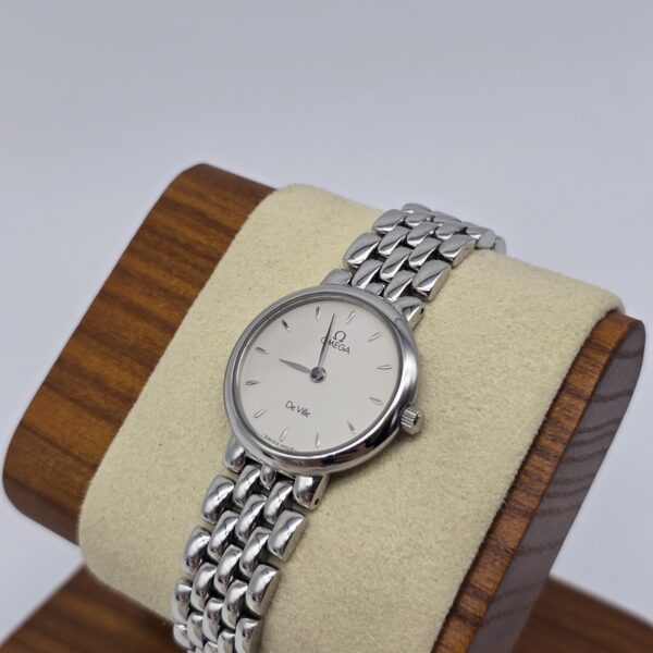 OMEGA De Ville - srebrny zegarek vintage na bransolecie stoajk