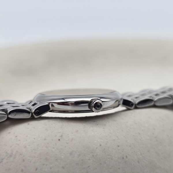 OMEGA De Ville - srebrny zegarek vintage na bransolecie koronka