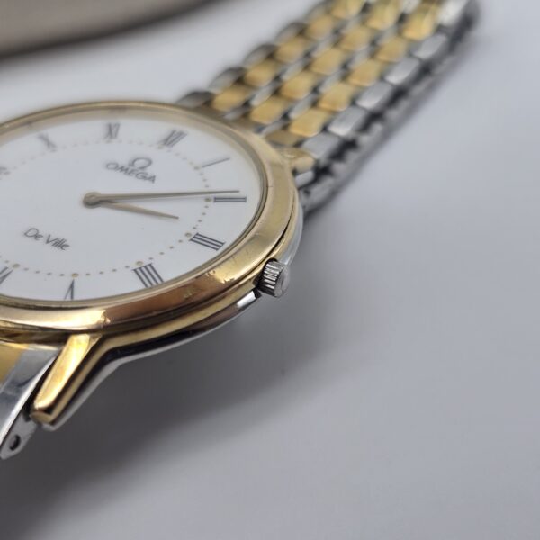 OMEGA De Ville - klasyczny zegarek vintage z rzymskimi indeksami koronka