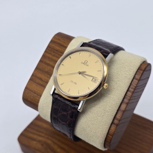 OMEGA De Ville - elegancki zegarek vintage z datownikiem, lata 90. stoajk