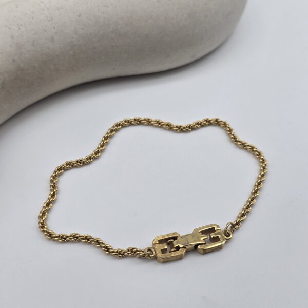 GIVENCHY - elegancka bransoletka vintage z motywem plecionym dodatkowe