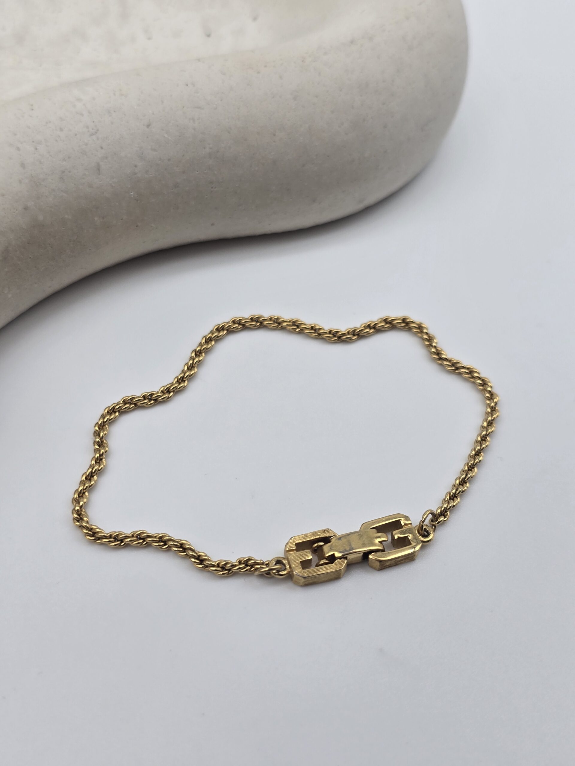 GIVENCHY - elegancka bransoletka vintage z motywem plecionym dodatkowe