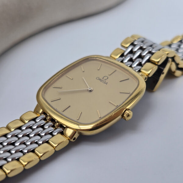 OMEGA De Ville - elegancki zegarek vintage na bransolecie koronka