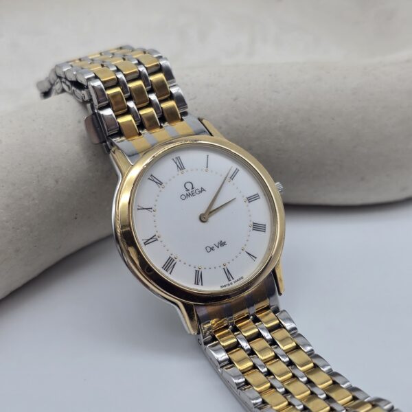 OMEGA De Ville - klasyczny zegarek vintage z rzymskimi indeksami tarcza