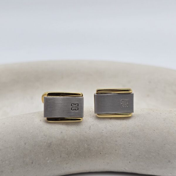 GIVENCHY - klasyczne klipsy vintage z monogramem