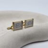 DIOR - złote spinki do mankietów vintage z logo