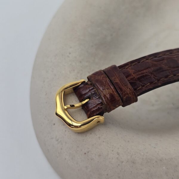 CARTIER Vermeil - zegarek vintage z rzymskimi indeksami, lata 90. zapięcie