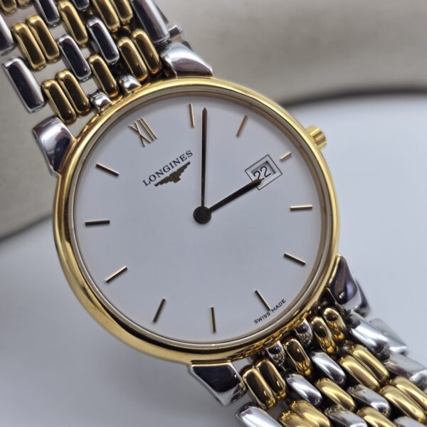 LONGINES La Grande Classique - elegancki zegarek vintage z datownikiem tarcza