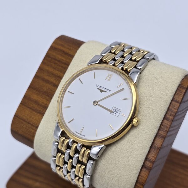 LONGINES La Grande Classique - elegancki zegarek vintage z datownikiem stojak