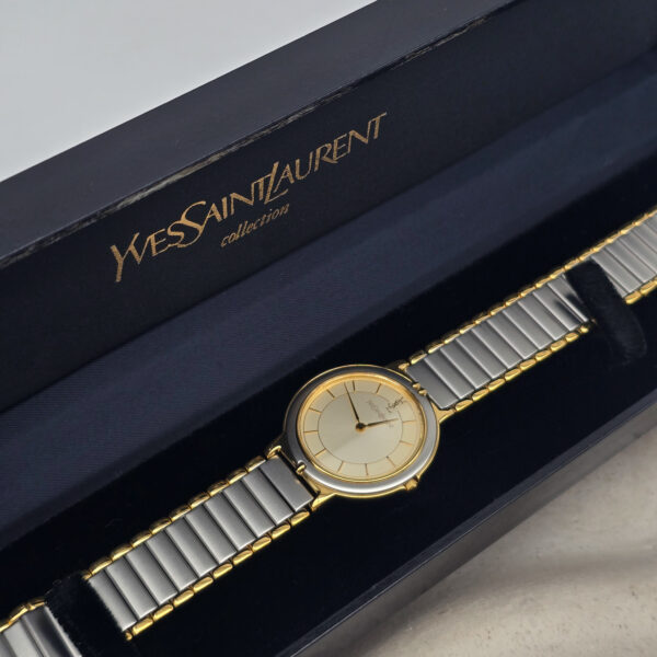 YSL - klasyczny zegarek vintage w bikolorze, lata 90.