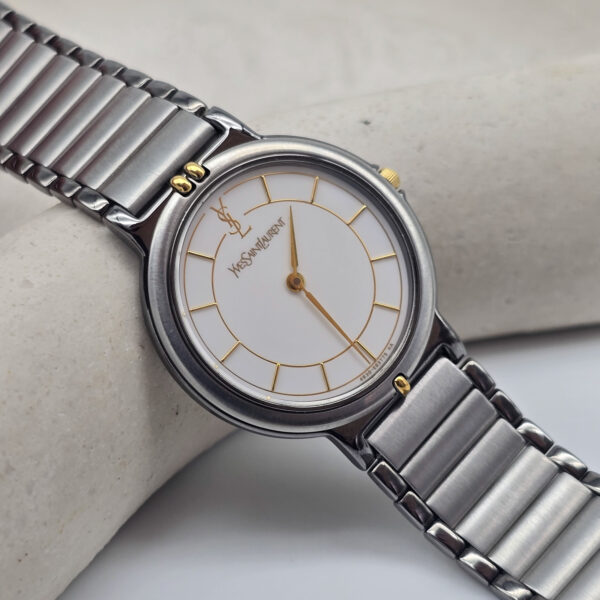 YSL - klasyczny zegarek vintage na bransolecie, lata 90.