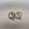 DIOR - minimalistyczne klipsy vintage z motywem Rope