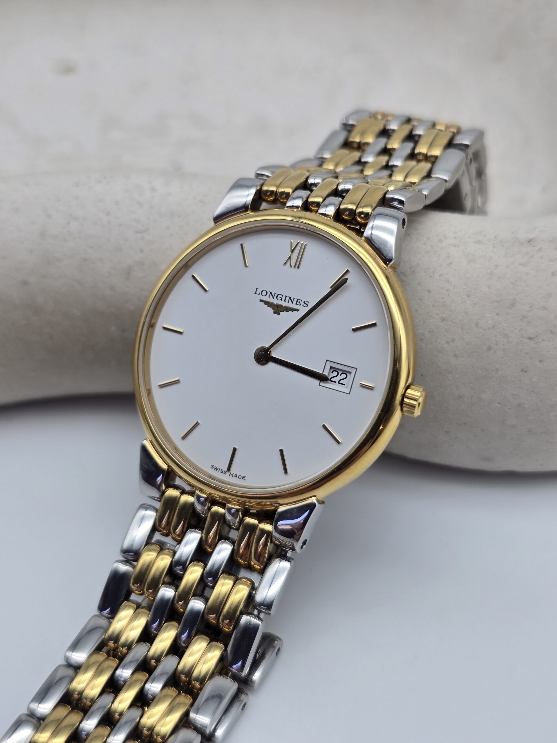 LONGINES La Grande Classique - elegancki zegarek vintage z datownikiem