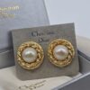 DIOR - eleganckie klipsy vintage z perłą, lata 80.