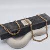 DIOR - komplet vintage: naszyjnik i bransoletka o splocie pancerka