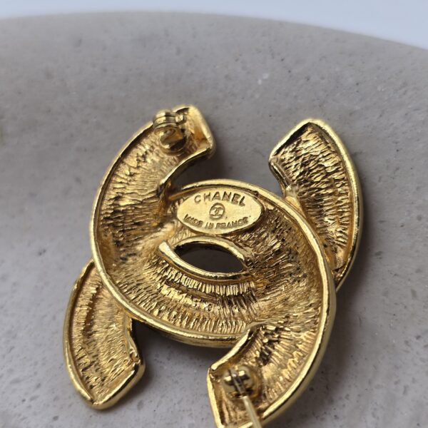 CHANEL - broszka vintage w kształcie logo CC logo