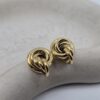 GIVENCHY Love Knot - eleganckie klipsy vintage w złotym kolorze