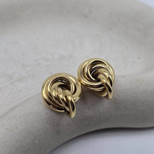 GIVENCHY Love Knot - eleganckie klipsy vintage w złotym kolorze