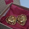 LACROIX - klasyczne klipsy vintage z monogramem CL w kształcie serca